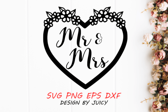 Review: Mr and Mrs Heart Floral Wreath Svg for Embroidery