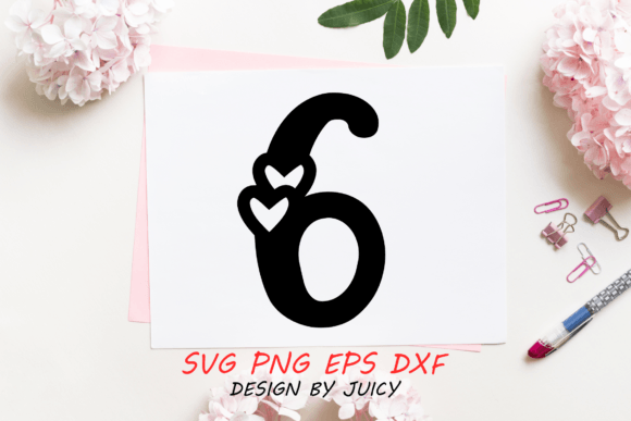 Review: Number with Hearts 6 SVG for Embroidery Projects