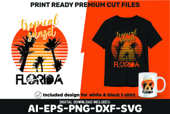 Reviewing Florida Tropical Summer Sunset SVG PNG for Embroidery